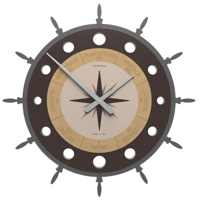 Zegar ścienny Compass CalleaDesign czekoladowy 10-208-69