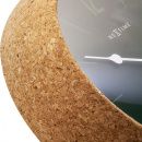 Zegar ścienny Cork - korkowa obudowa, zielona tarcza Nextime 30 cm 3509 GN