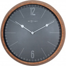 Zegar ścienny Cork - obudowa z korka, szara tarcza Nextime 30 cm 3509 GS