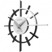 Zegar ścienny Crosshair CalleaDesign czarny / biały 10-018-5