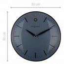 Zegar ścienny czarny Glamour Nextime 30 cm 3256 ZW