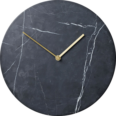 Zegar ścienny czarny marmur Norm Menu 8200539