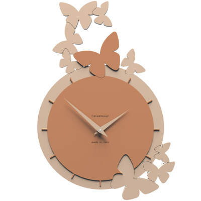 Zegar ścienny Dancing Butterflies CalleaDesign jasnobrązowy 50-10-2-23