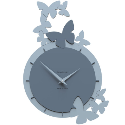Zegar ścienny Dancing Butterflies CalleaDesign niebieski 50-10-2-44