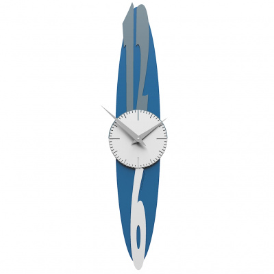 Zegar ścienny do salonu Shield CalleaDesign niebieski / szary / biały 10-028-44