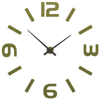 Zegar ścienny Donatello CalleaDesign oliwkowo-zielony 10-315-54