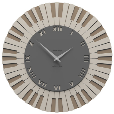 Zegar ścienny Donizetti CalleaDesign szary-beżowy 51-10-2-3