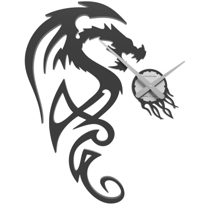 Zegar ścienny Dragon CalleaDesign czarny 10-323-5