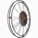 Zegar ścienny duży 90 cm, widoczne zębatki Roman Gear Nextime złoty 3260 GO