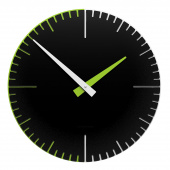 Zegar ścienny Exacto 36 cm CalleaDesign czarny 10-025-5