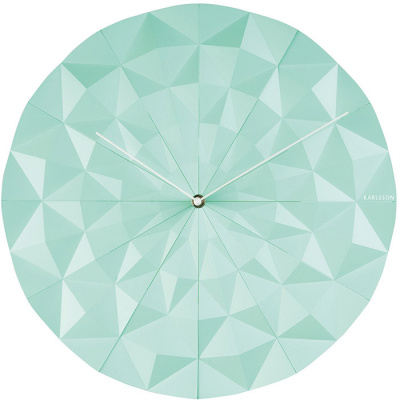 Zegar ścienny Facet Karlsson miętowy KA5458