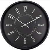 Zegar ścienny fluorescencyjny 35 cm Luminous Nextime czarny 3261 ZW