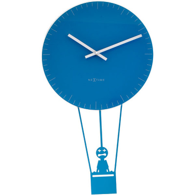 Zegar ścienny Flying Time Nextime niebieski 8145 BL