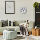 Zegar ścienny Henry 50 cm Nextime biało-zielony 3282 WI