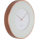 Zegar ścienny Illusion Karlsson biało-miedziany KA5614