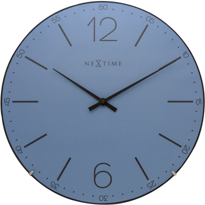 Zegar ścienny Index Dome Nextime 35 cm, niebieski 3159 BL