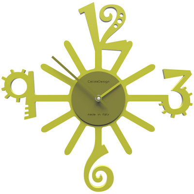 Zegar ścienny Kids CalleaDesign cedrowo-zielony 10-007-51