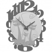 Zegar ścienny koty z dużymi cyframi Cats CalleaDesign 53-10-1-2