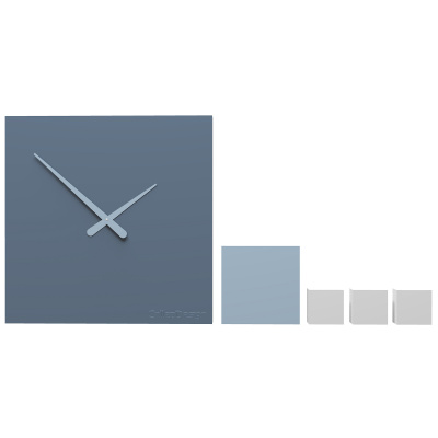 Zegar ścienny kwadratowy Kubo CalleaDesign niebieski 10-325-44