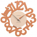 Zegar ścienny Mat CalleaDesign terakota 10-009-24