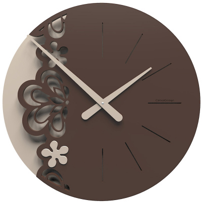 Zegar ścienny Merletto duży CalleaDesign czekoladowy 56-10-2-69