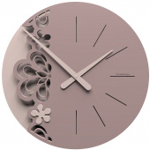 Zegar ścienny Merletto duży CalleaDesign szara śliwka 56-10-2-34