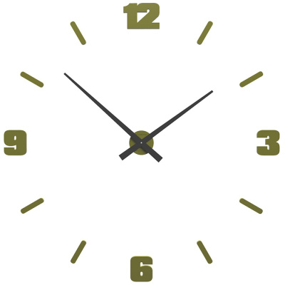 Zegar ścienny Michelangelo duży CalleaDesign oliwkowy-zielony 10-306-54