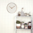 Zegar ścienny Mr. White Karlsson miedziany 37,5cm KA5588