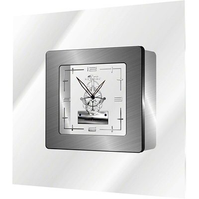 Zegar ścienny Nextime Carre srebrny 2877zi