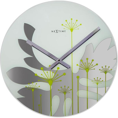 Zegar ścienny Nextime Grass zielony 8088 GN