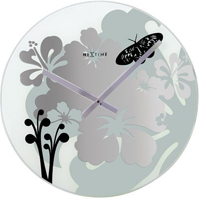 Zegar ścienny Nextime Hibiscus 8087