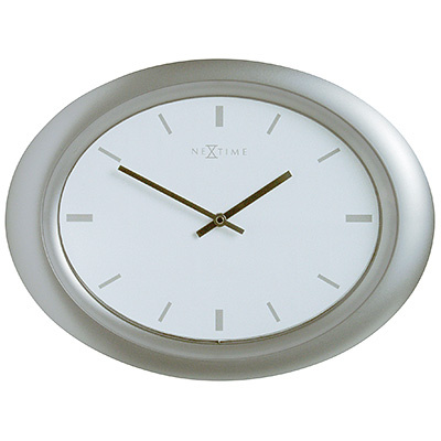 Zegar ścienny Nextime Oval srebrny 2730 ZI