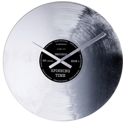 Zegar ścienny Nextime Silver Record 8117