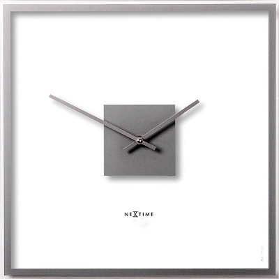 Zegar ścienny Nextime Square Easy Silver B2006007