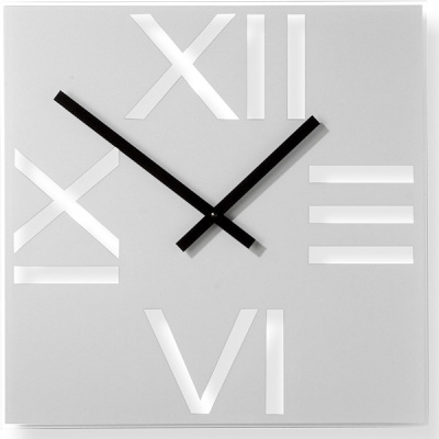 Zegar ścienny Nextime Square Roman Silver B2006011