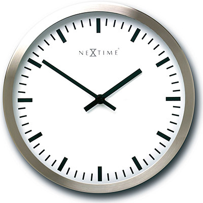 Zegar ścienny Nextime Stripe biały, 15 cm 2518