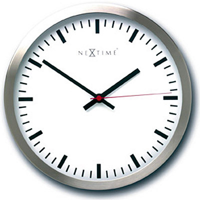 Zegar ścienny Nextime Stripe biały, 34 cm 2522