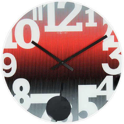 Zegar ścienny Nextime Swing czerwony 8127 RO