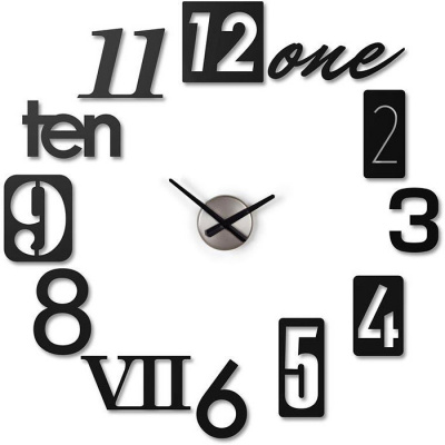 Zegar ścienny Numbra Umbra czarny 118430-040