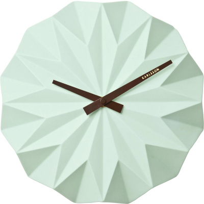 Zegar ścienny Origami Karlsson miętowy KA5531MG