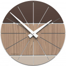Zegar ścienny orzech włoski i brąz 35 cm Benja-Cub CalleaDesign 10-029-85