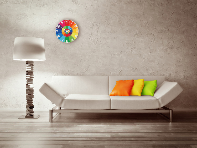 Kolorowy zegar ścienny rainbow