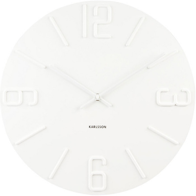 Zegar ścienny Relief Karlsson biały KA5462WH