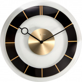 Zegar ścienny Retro Nextime 31 cm, czarny / złoty 2790 ZW