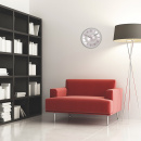 Zegar ścienny Retro Nextime 31cm, szkło / stal 2790