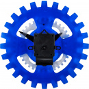 Zegar ścienny ruchome koła zębate Moving Gears Nextime 35 cm, niebieski 3241 BL