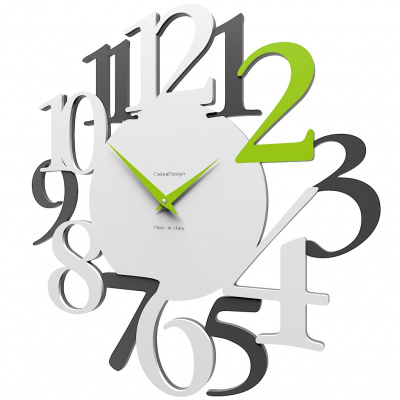 Zegar ścienny Russell CalleaDesign biały / szary / zielony 10-020-76