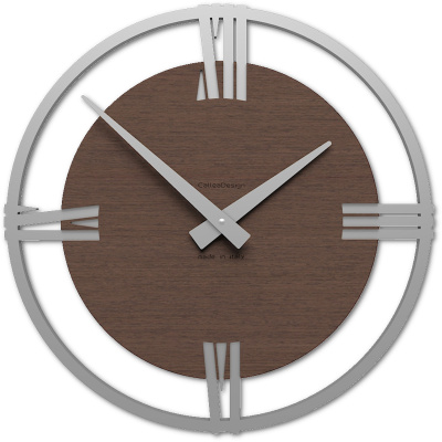 Zegar ścienny rzymskie cyfry Sirio38 CalleaDesign wenge 10-031-89