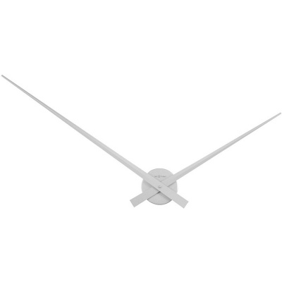 Zegar ścienny same wskazówki Hands Nextime 90 cm, srebrny 2269 ZI