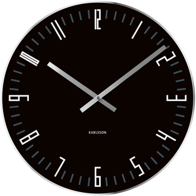 Zegar ścienny Slim Index Karlsson czarny KA4922